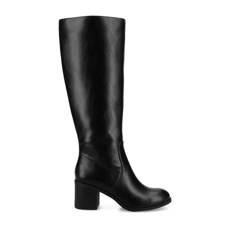 Journee Collection Womens Romilly Stacked Heel Dress Boots