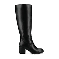 Journee Collection Womens Romilly Stacked Heel Dress Boots