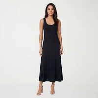 24seven Comfort Apparel Womens Scoop Neck Sleeveless Maxi Dress