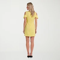 24seven Comfort Apparel Womens Short Sleeve Skater Dress