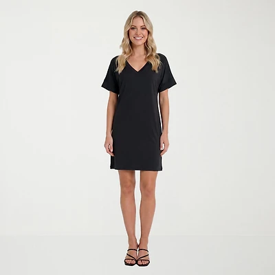24seven Comfort Apparel Womens Short Sleeve T-Shirt Dress