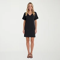 24seven Comfort Apparel Womens Short Sleeve T-Shirt Dress