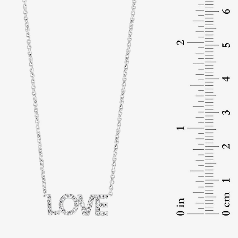 Effy Final Call Limited Quantities! Womens 1/ CT. T.W. Natural White Diamond Sterling Silver Inch Pendant Necklace