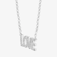 Effy Final Call Limited Quantities! Womens 1/ CT. T.W. Natural White Diamond Sterling Silver Inch Pendant Necklace