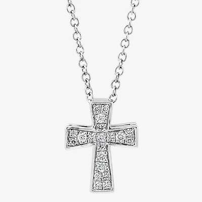 Effy Final Call Limited Quantities! Womens Diamond Accent Natural White Diamond Sterling Silver 18 Inch Pendant Necklace
