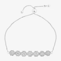 Effy Final Call Limited Quantities! Womens 1/2 CT. T.W. Natural White Diamond Sterling Silver Bolo Bracelet