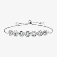 Effy Final Call Limited Quantities! Womens 1/2 CT. T.W. Natural White Diamond Sterling Silver Bolo Bracelet