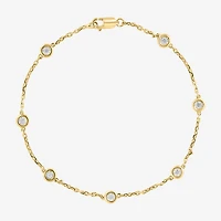 Effy Final Call Limited Quantities! Womens Diamond Accent Natural White Diamond 14K Gold Over Silver Strand Bracelet