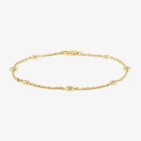Effy Final Call Limited Quantities! Womens Diamond Accent Natural White Diamond 14K Gold Over Silver Strand Bracelet
