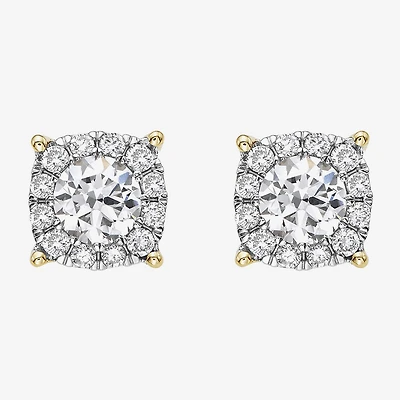 Effy Final Call Limited Quantities! 1 1/5 CT. T.W. Lab Grown White Diamond 14K Gold 7.8mm Round Stud Earrings