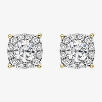 Effy Final Call Limited Quantities! 1 1/5 CT. T.W. Lab Grown White Diamond 14K Gold 7.8mm Round Stud Earrings