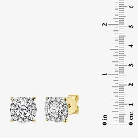 Effy Final Call Limited Quantities! 1 1/5 CT. T.W. Lab Grown White Diamond 14K Gold 7.8mm Round Stud Earrings