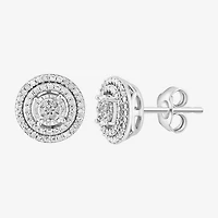 Effy Final Call Limited Quantities! 1/10 CT. T.W. Natural White Diamond Sterling Silver 9.5mm Round Stud Earrings
