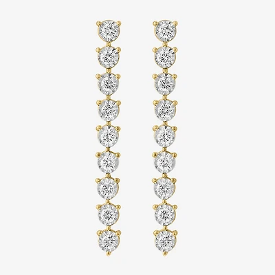 Effy Final Call Limited Quantities! Womens 3/4 CT. T.W. Lab Grown White Diamond 14K Gold Drop Earrings