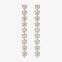 Effy Final Call Limited Quantities! Womens 3/4 CT. T.W. Lab Grown White Diamond 14K Gold Drop Earrings
