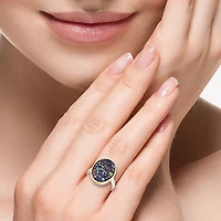 Effy Final Call Limited Quantities! Womens Genuine Multi Color 14K Gold Over Silver Oval Cocktail Ring