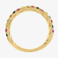 Effy Final Call Limited Quantities! Womens Genuine Sapphire 14K Gold Over Silver Stackable Ring