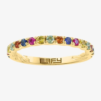 Effy Final Call Limited Quantities! Womens Genuine Sapphire 14K Gold Over Silver Stackable Ring