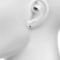 Lab Created Blue Sapphire Sterling Silver 10.5mm Pear Stud Earrings