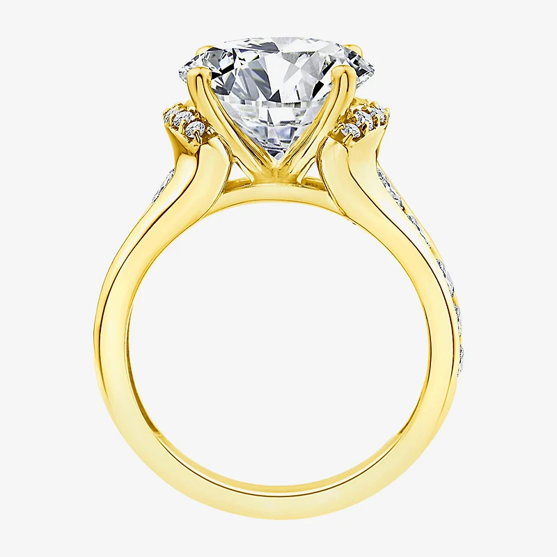 (H-I/I1) Womens 1 CT. T.W. Lab Grown White Diamond 14K Gold Over Silver Side Stone Bridal Set
