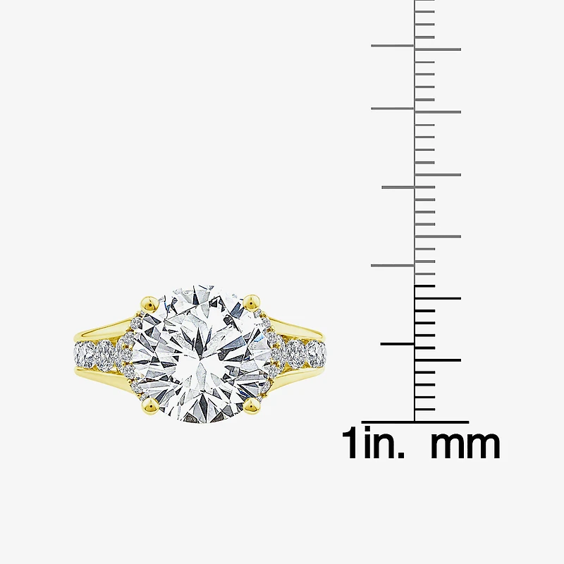 (H-I/I1) Womens 1 CT. T.W. Lab Grown White Diamond 14K Gold Over Silver Side Stone Bridal Set
