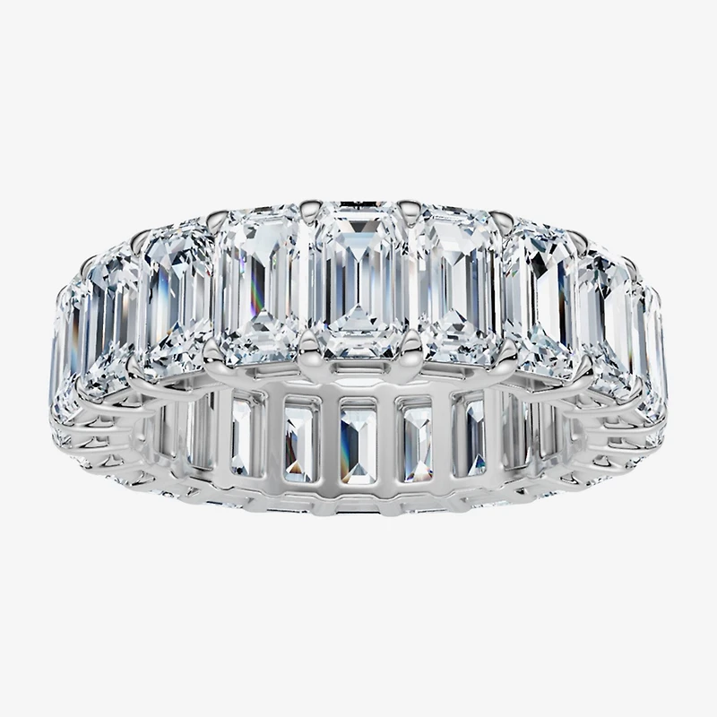 (F-G /Vs1-Vs2) Unisex Adult 5MM 6 CT. T.W. Lab Grown White Diamond 14K Gold Eternity Wedding Band