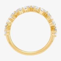 (H-I / Si2) Womens 1 1/2 CT. T.W. Lab Grown White Diamond 10K Gold Wedding Band