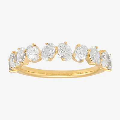 (H-I / Si2) Womens 1 1/2 CT. T.W. Lab Grown White Diamond 10K Gold Wedding Band