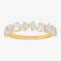 (H-I / Si2) Womens 1 1/2 CT. T.W. Lab Grown White Diamond 10K Gold Wedding Band