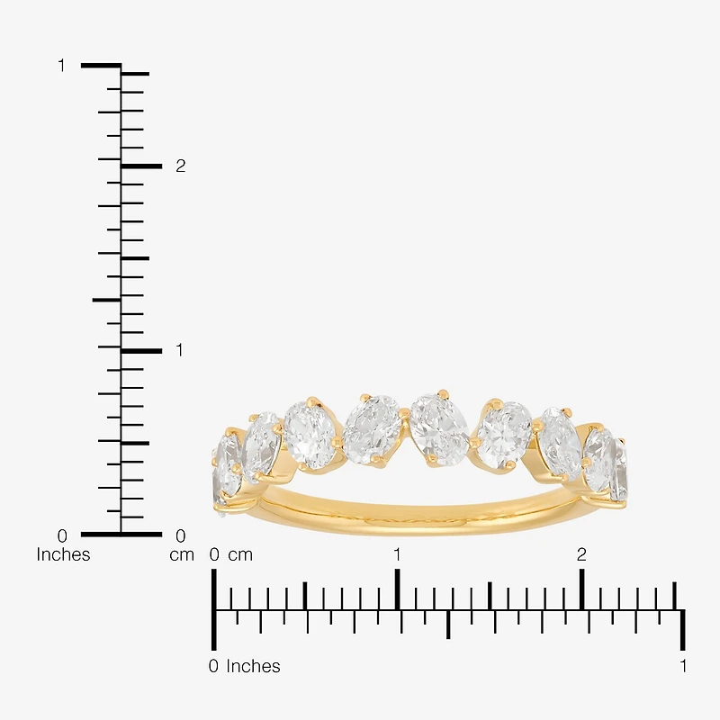 (H-I / Si2) Womens 1 1/2 CT. T.W. Lab Grown White Diamond 10K Gold Wedding Band