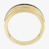 (Black / I2-I3) Mens 9M 1 CT. T.W. Genuine Black Diamond 10K Gold Wedding Band