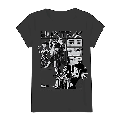 Little & Big Kid Girls Round Neck Short Sleeve Regular Fit KPop Demon Hunters Graphic T-Shirt