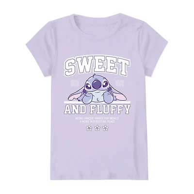 Little & Big Kid Girls Round Neck Short Sleeve Regular Fit Graphic T-Shirt