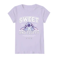 Little & Big Kid Girls Round Neck Short Sleeve Regular Fit Graphic T-Shirt