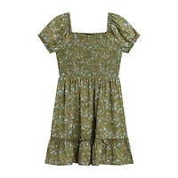 Byer California Girls Puffed Floral 2-pc. Dress Set