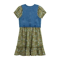 Byer California Girls Puffed Floral 2-pc. Dress Set