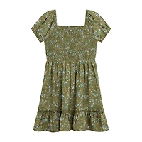 Byer California Girls Puffed Floral 2-pc. Dress Set