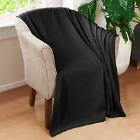 SUPERIOR® Diamond Weave Breathable Cotton All-Season Throw