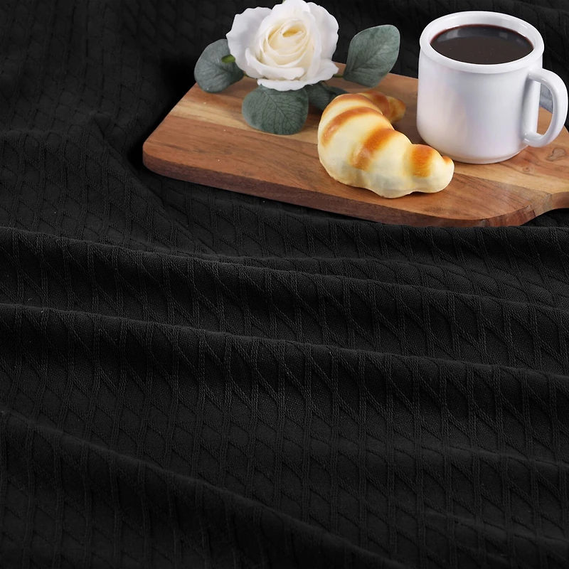 SUPERIOR® Diamond Weave Breathable Cotton All-Season Throw