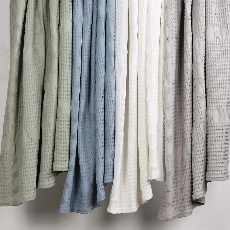 SUPERIOR® Mai Waffle Weave Honeycomb Textured Cotton Multi-Use Throw