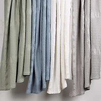 SUPERIOR® Mai Waffle Weave Honeycomb Textured Cotton  Multi-Use Throw