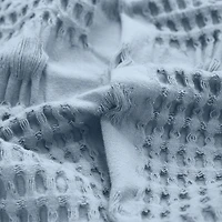 SUPERIOR® Mai Waffle Weave Honeycomb Textured Cotton  Multi-Use Throw