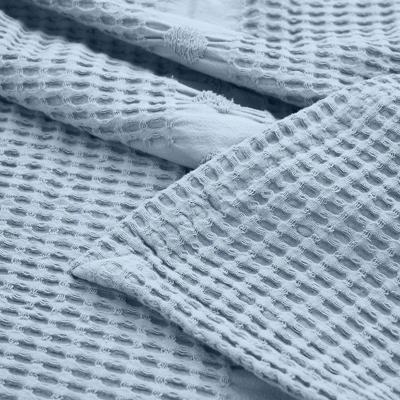 SUPERIOR® Mai Waffle Weave Honeycomb Textured Cotton Multi-Use Throw