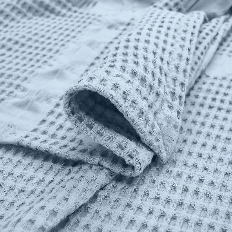 SUPERIOR® Mai Waffle Weave Honeycomb Textured Cotton Multi-Use Throw