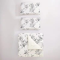 Dee Ocleppo Inked Floral Sateen 3-pc. Reversible Comforter Set