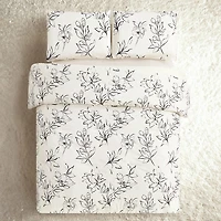 Dee Ocleppo Inked Floral Sateen 3-pc. Reversible Comforter Set