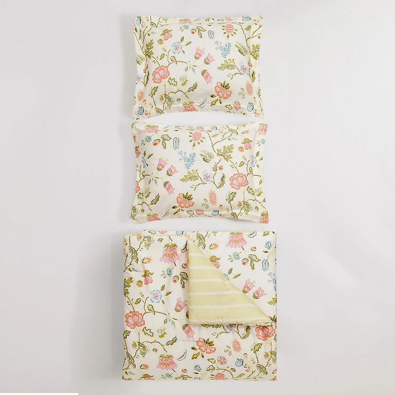 spartina 449 Sugar Mill Floral Sateen 3-pc. Reversible Comforter Set