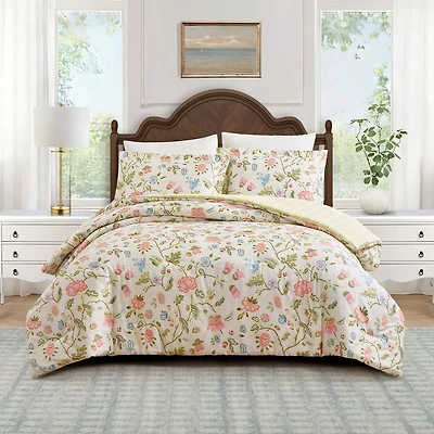 spartina 449 Sugar Mill Floral Sateen 3-pc. Reversible Comforter Set