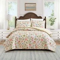 spartina 449 Sugar Mill Floral Sateen 3-pc. Reversible Comforter Set