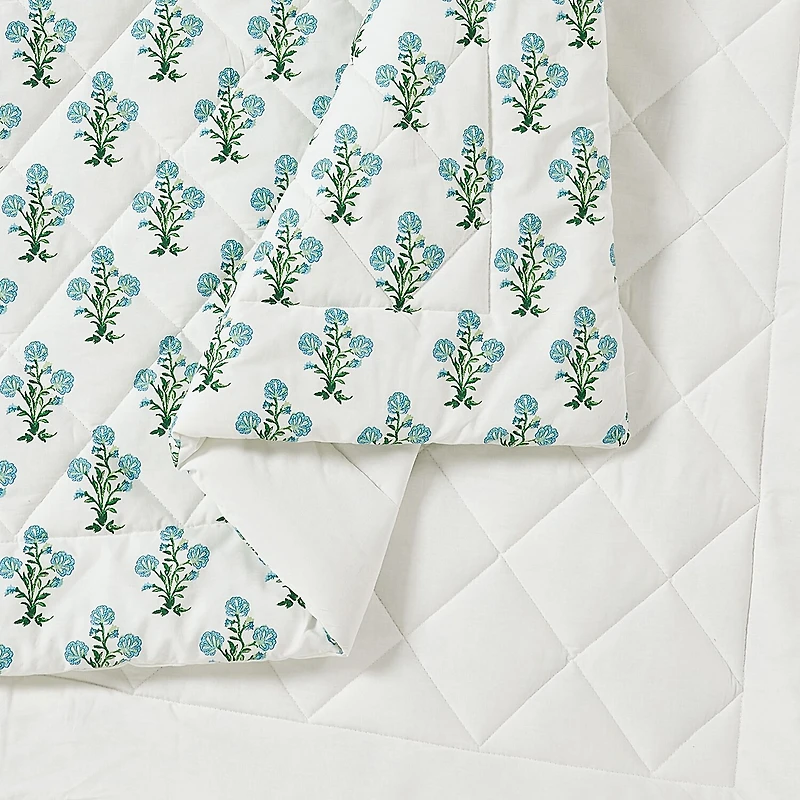 Laurel & Mayfair Paradise Stamp Floral 3-pc. Quilt Set